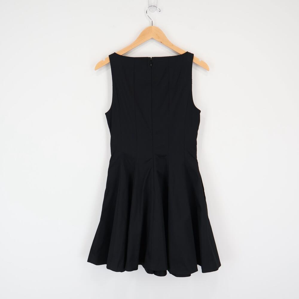 J.Crew Pleated Boatneck Mini Dress in Chino Black Size 6 NWT - Picture 6 of 8